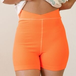 Free People Free Throw Shorts in Burning Up NEON Orange•XS